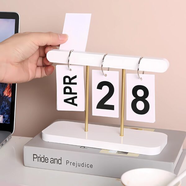 2026 Desk Calendar with Wooden Stand – Table Top