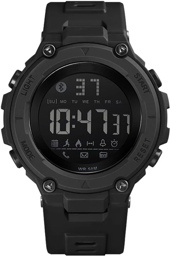 Sport Chronograph Watch – Black Silicone Strap