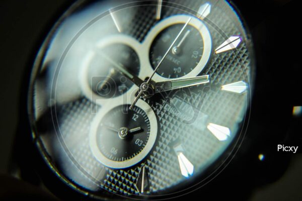 Sport Chronograph Watch – Black Silicone Strap