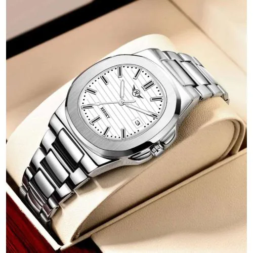Luxury Stainless Steel Analog Watch – Silver