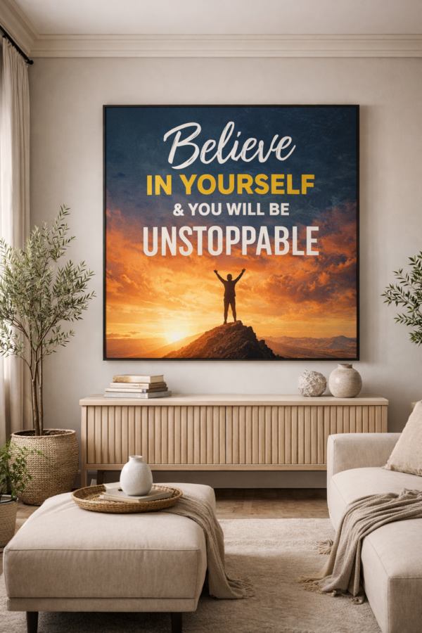 Motivational Quote Wall Art – Office & Study Decor
