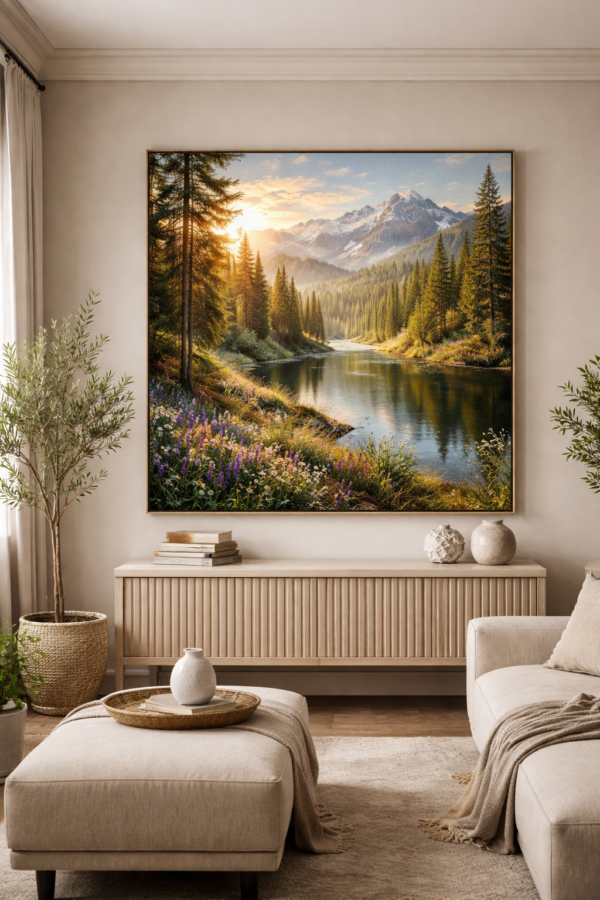 Nature Landscape Canvas Wall Art – Mountain View